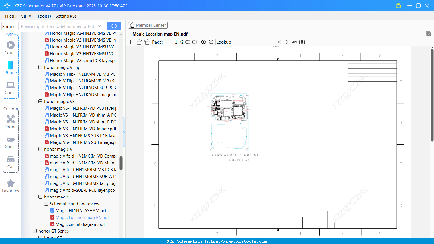 Honor Magic Location Map EN